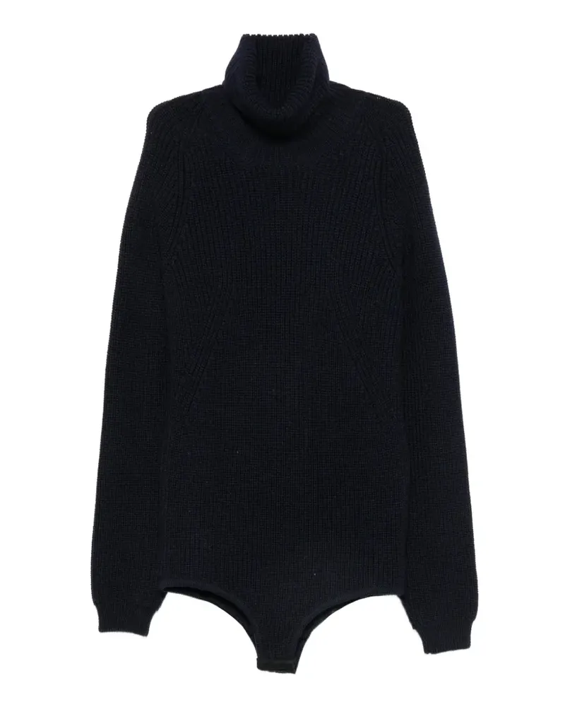 N° 21 ribbed-knit roll-neck bodysuit - Blau Blau