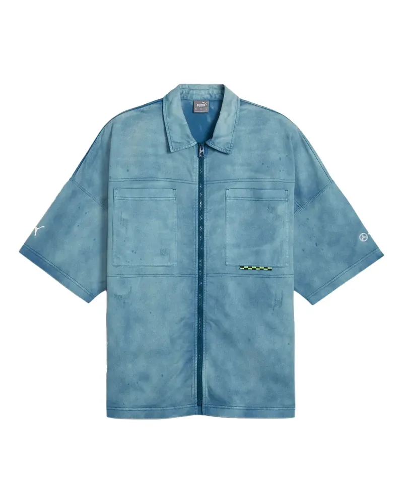 Puma x Mercedes AMG Petronas F1 Team Hemd mit Print - Blau Blau