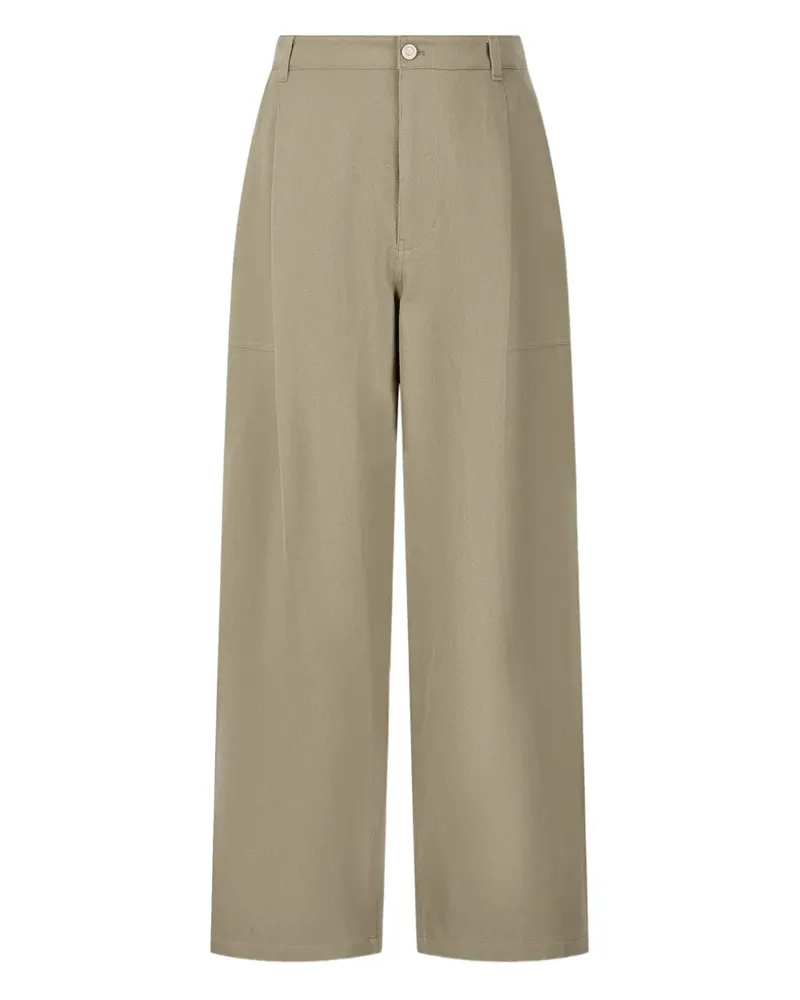 STUDIO TOMBOY button-detail cotton trousers - Nude Nude
