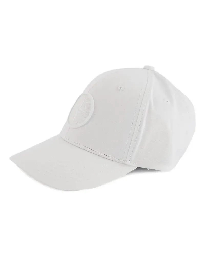 Stone Island Baseballkappe mit Logo-Patch - Weiß Weiß