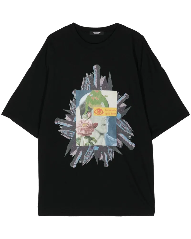 Undercover T-Shirt mit grafischem Print Schwarz