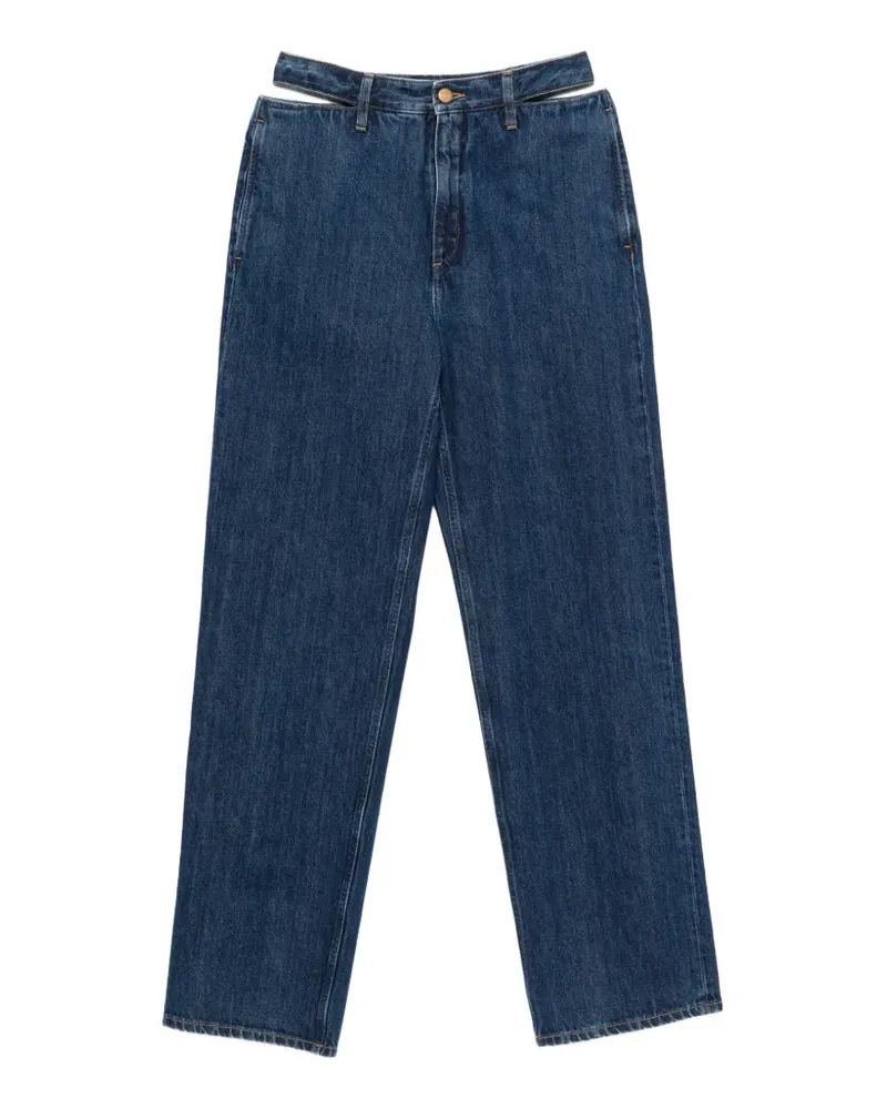 Jil Sander Jeans mit Cut-Out - Blau Blau