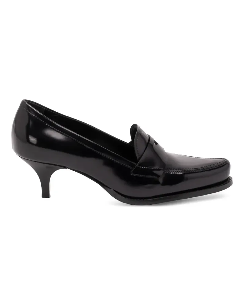 Prada Loafer aus gebürstetem Leder - Schwarz Schwarz