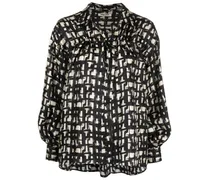 Lua Seidenbluse - Schwarz