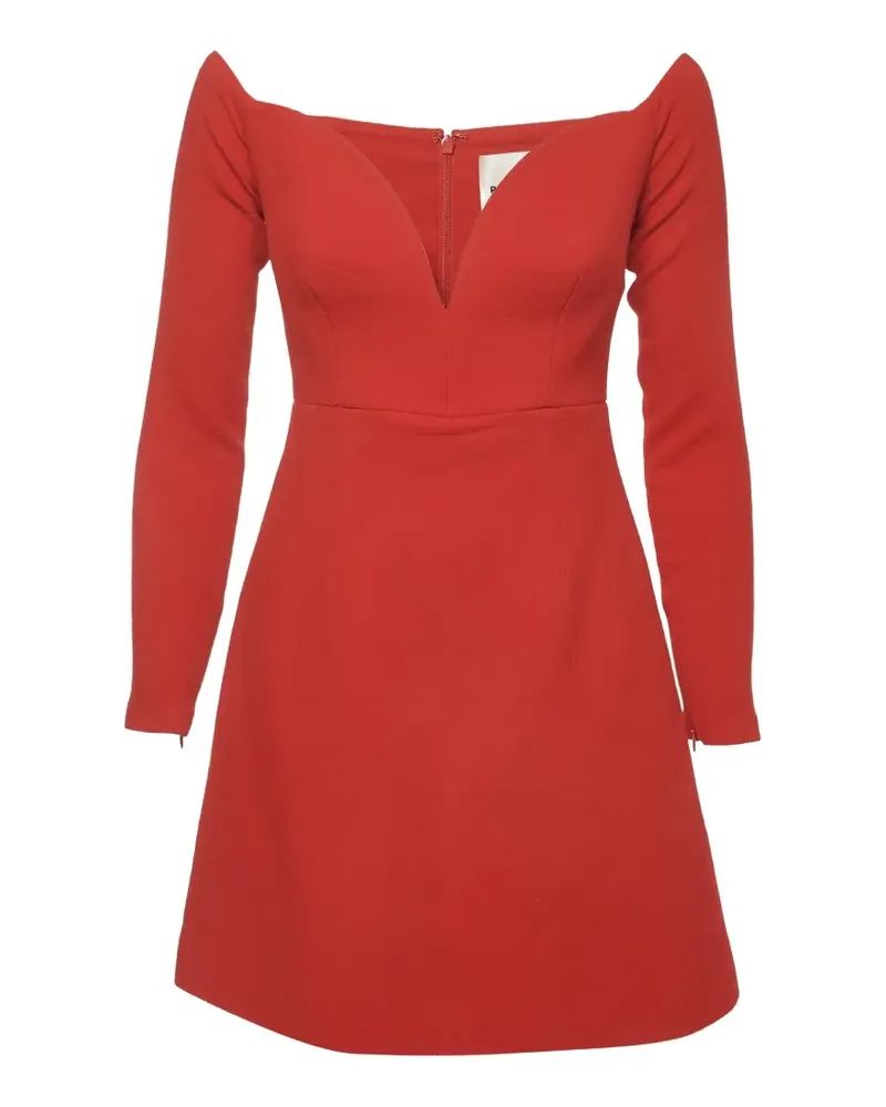 Roland Mouret 2023 bustier long-sleeve mini dress - Rot Rot