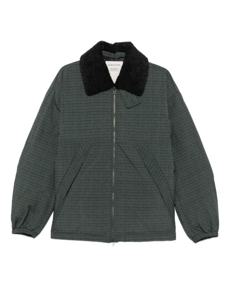 A Kind Of Guise Esca check puffer jacket - Grün Grün