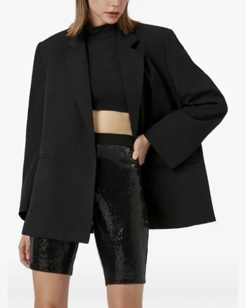 In The Mood for Love Lycia pinstripe blazer - Schwarz Schwarz