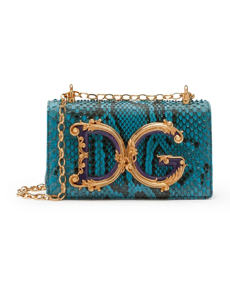 Dolce & Gabbana Umhängetasche mit DG - Blau Blau