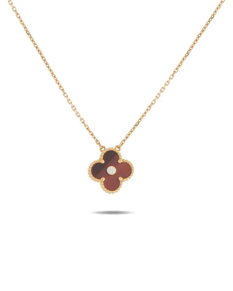 Van Cleef & Arpels 18K yellow gold Alhambra Holiday diamond necklace Gold