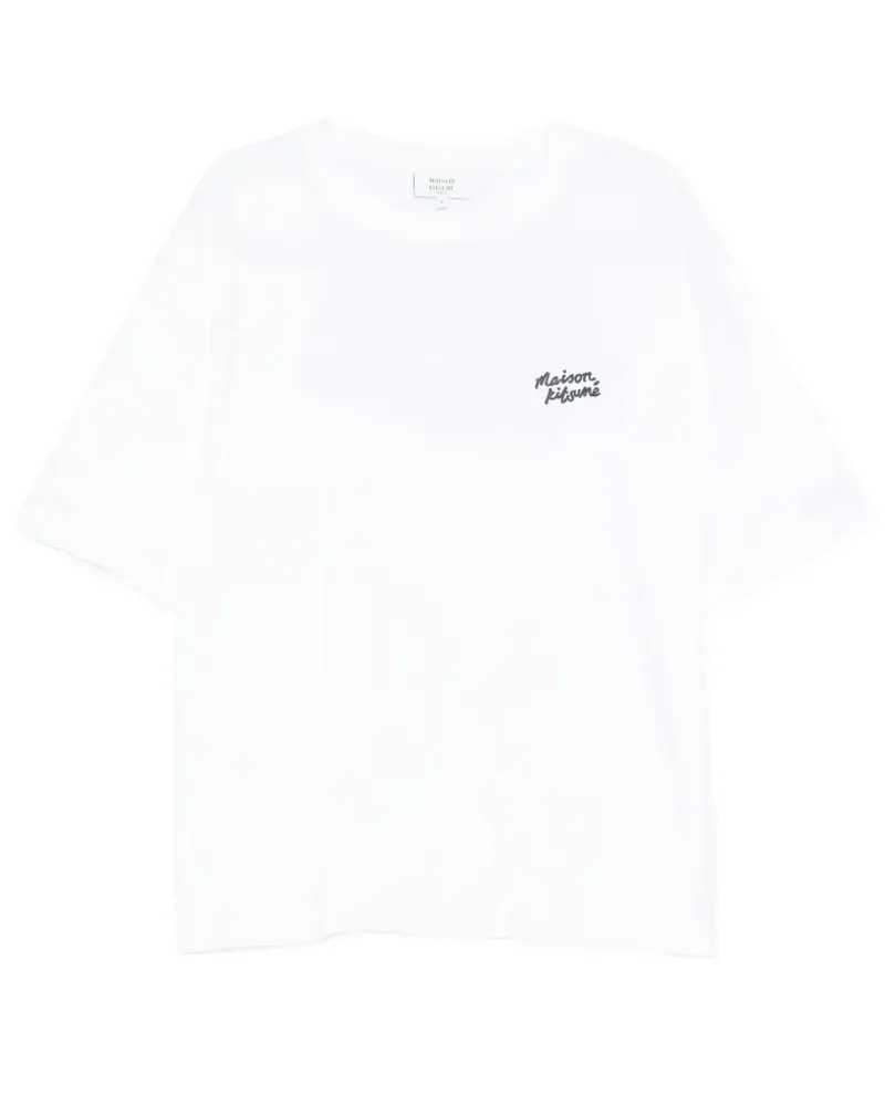 Kitsuné logo-print T-shirt - Weiß Weiß