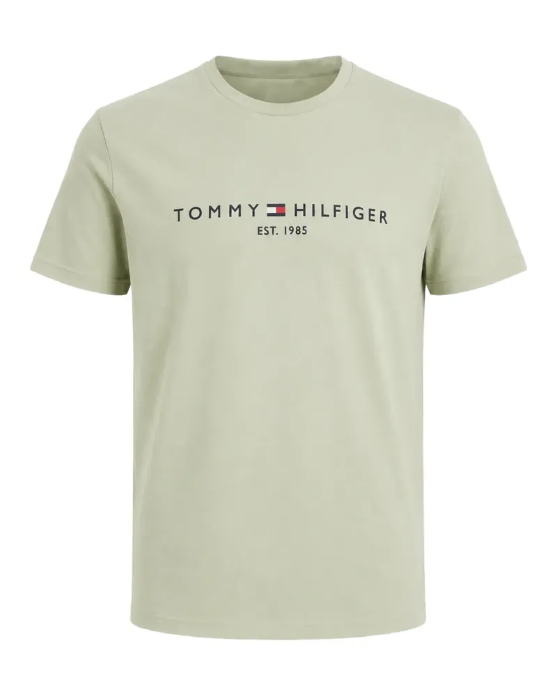 Tommy Hilfiger logo-print crew-neck T-shirt - Grün Grün
