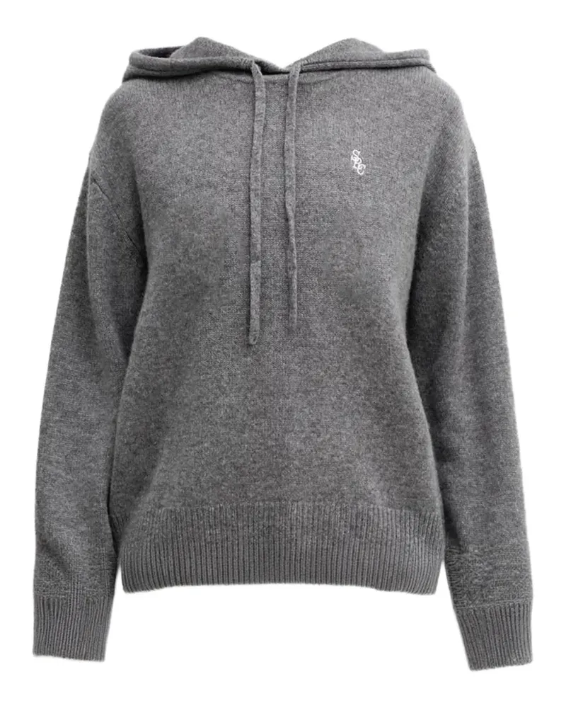 SPORTY & RICH Src cashmere hoodie - Grau Grau