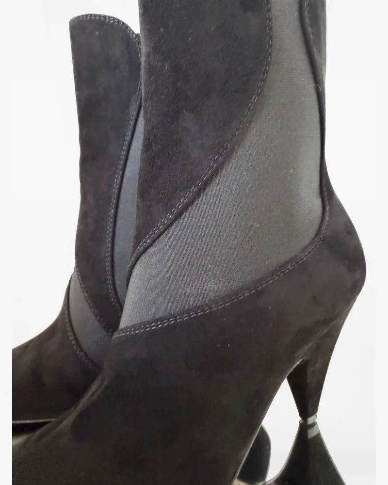 Sergio Rossi tensile panelled suede ankle boots - Schwarz Schwarz
