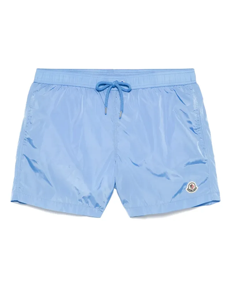 Moncler Badeshorts mit Logo-Patch - Blau Blau