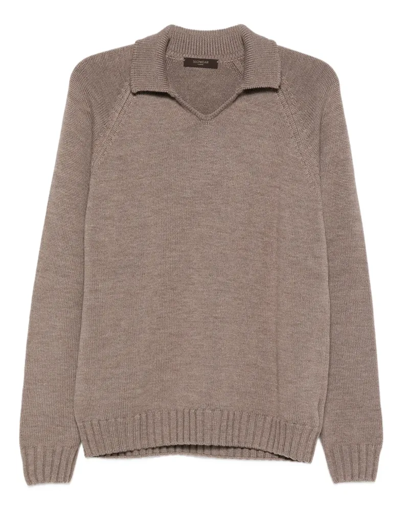 Zanone Pullover mit Polokragen - Braun Braun
