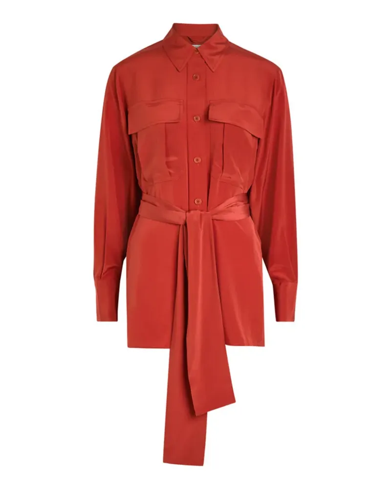 Joseph Yas Crepe de Soie Hemd - Rot Rot