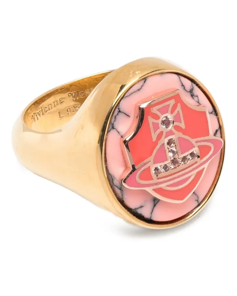 Vivienne Westwood Siegelring mit Orb-Schild - Gold Gold