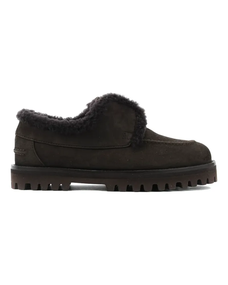 Le Silla Yacht Loafer mit Shearling-Besatz - Braun Braun