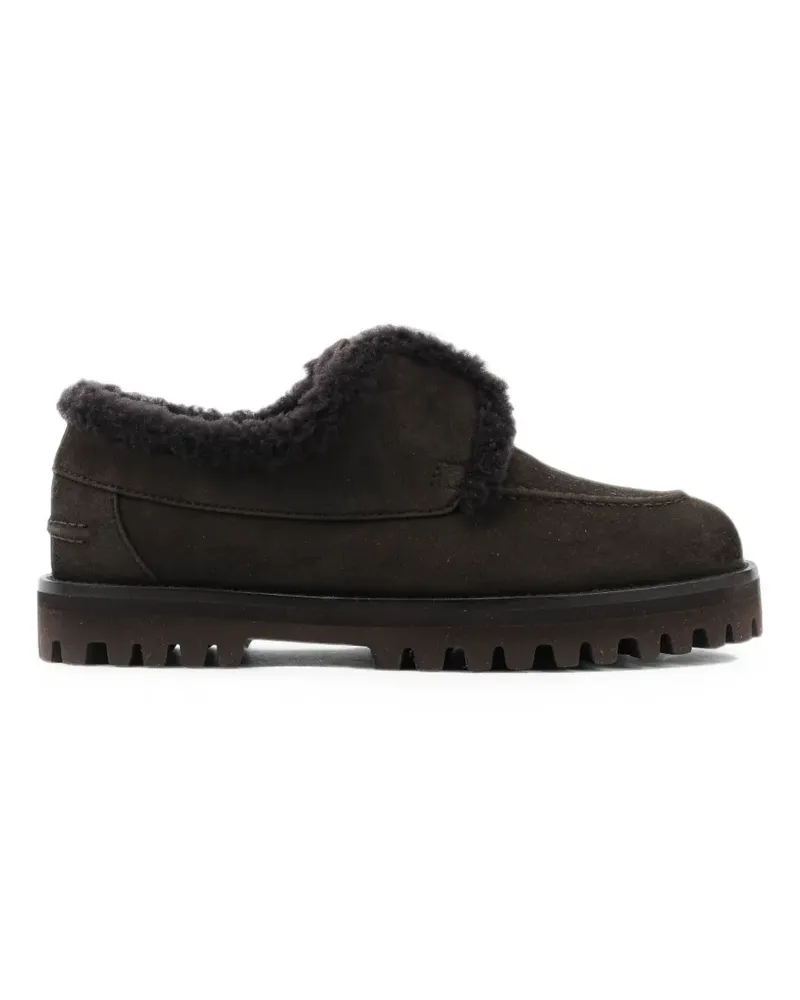 Le Silla Yacht Loafer mit Shearling-Besatz - Braun Braun