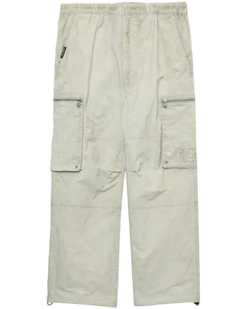 Izzue Cargohose mit Logo-Stickerei - Grau Grau