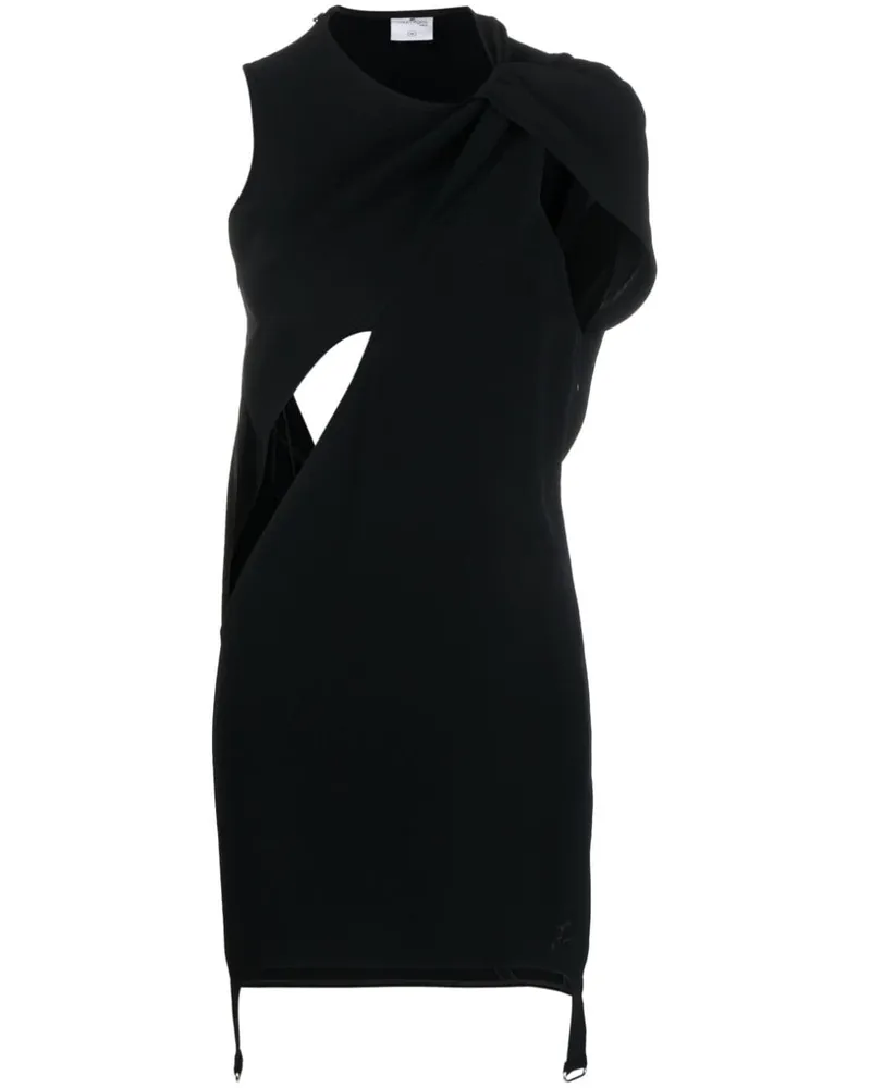 Courrèges Kleid mit Cut-Outs - Schwarz Schwarz