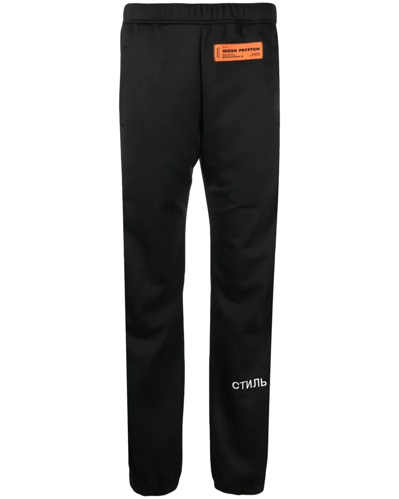 Heron Preston Hose mit Logo-Patch - Schwarz Schwarz