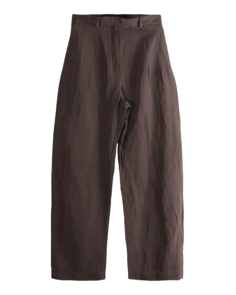 Casey Casey Coco pleated wide-leg trousers - Braun Braun