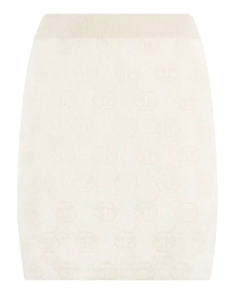 Philipp Plein Minirock mit Monogramm - Nude Nude