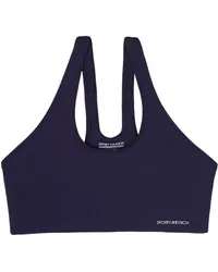 SPORTY & RICH Sport-BH mit Logo-Print Blau