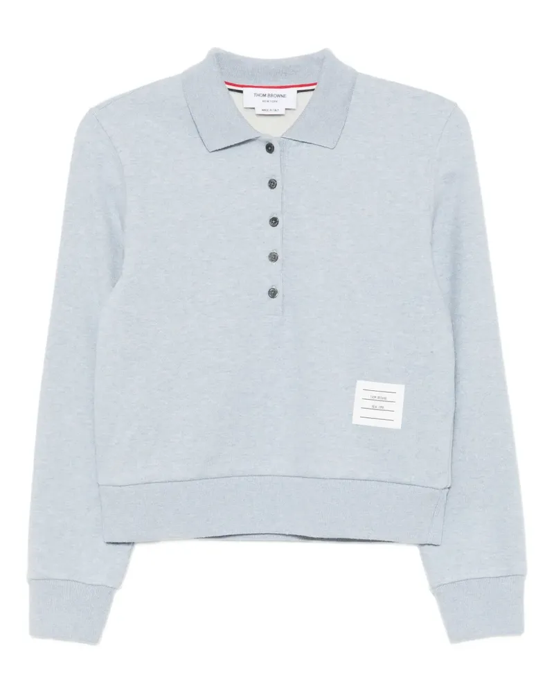 Thom Browne Poloshirt mit Logo-Applikation - Blau Blau