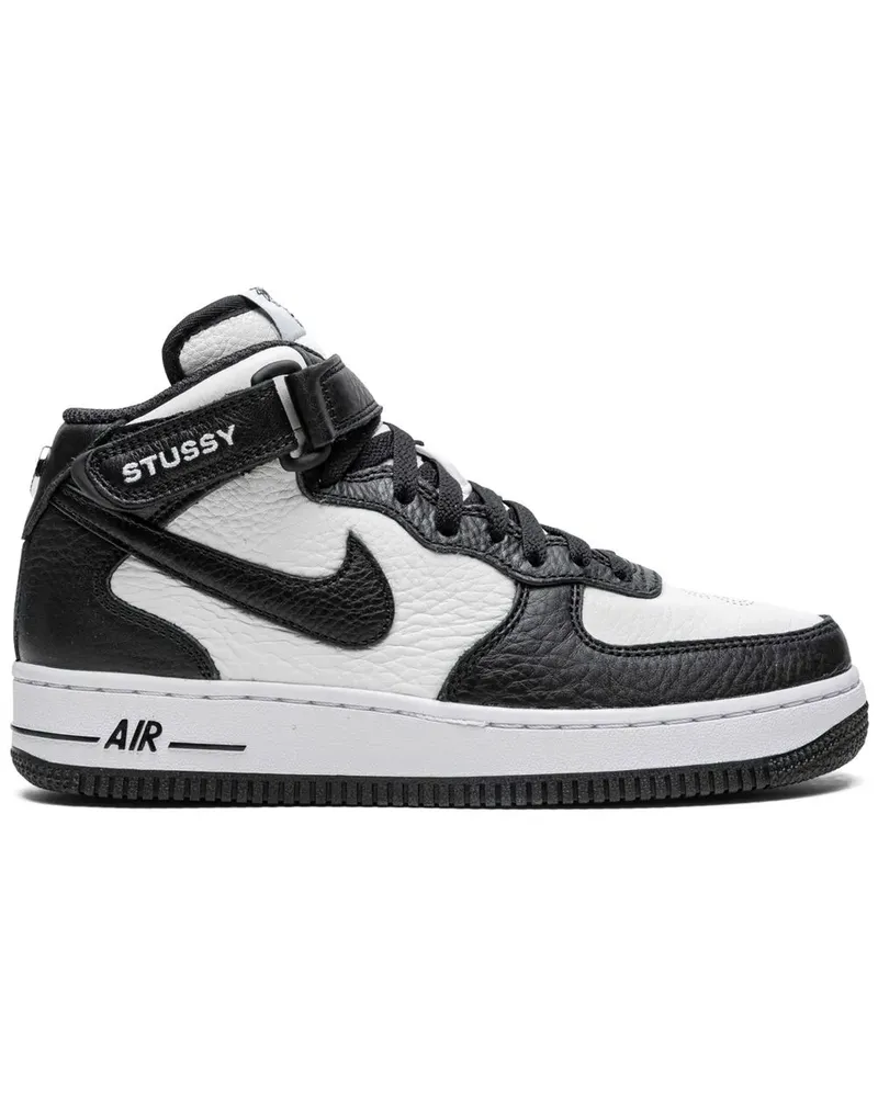 Nike x Stussy Air Force 1 Mid Sneakers - Weiß Weiß