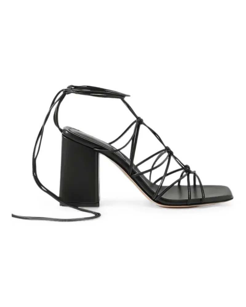 Gianvito Rossi Mina Sandalen mit Knoten - Schwarz Schwarz