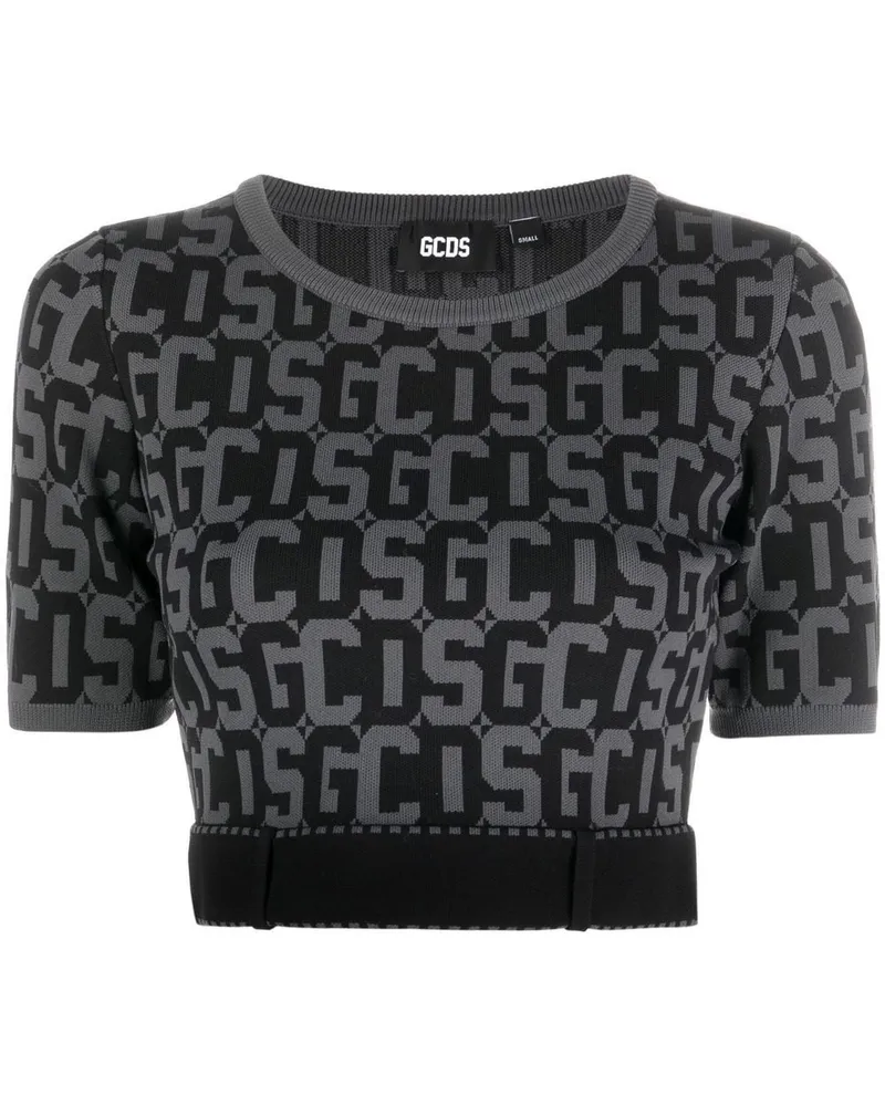 GCDS Matilda Cropped-Top - Schwarz Schwarz