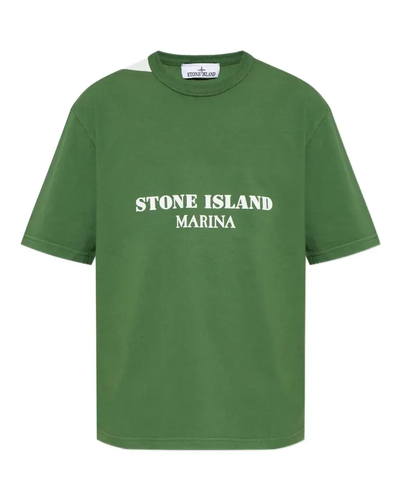 Stone Island Marina-print T-shirt - Grün Grün