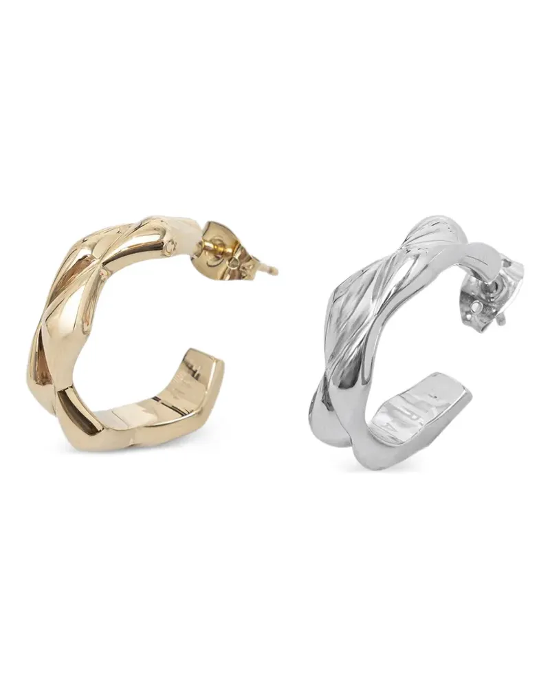 Furla Set aus drei verdrehten Creolen - Gold Gold