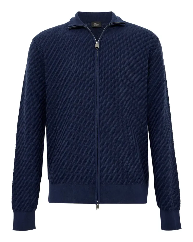 Brioni Trama Pullover mit Reißverschluss - Blau Blau