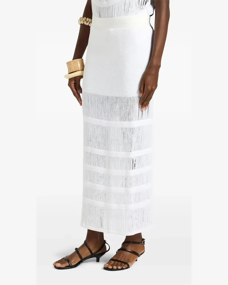 Liviana Conti fringe-detail knitted skirt - Schwarz Schwarz