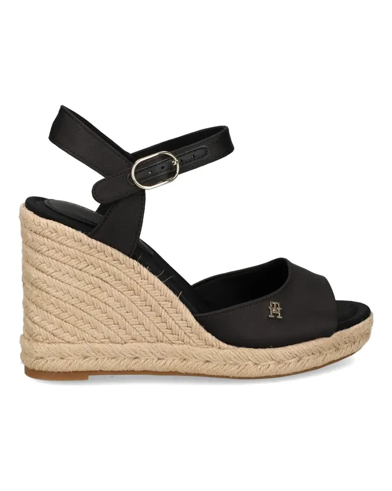 Tommy Hilfiger woven wedge sandals - Schwarz Schwarz