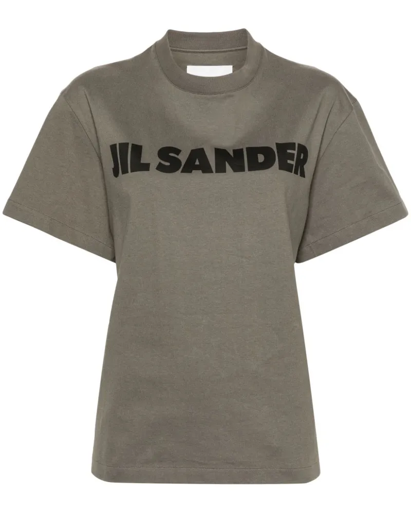 Jil Sander T-Shirt mit Logo-Print - Grün Grün