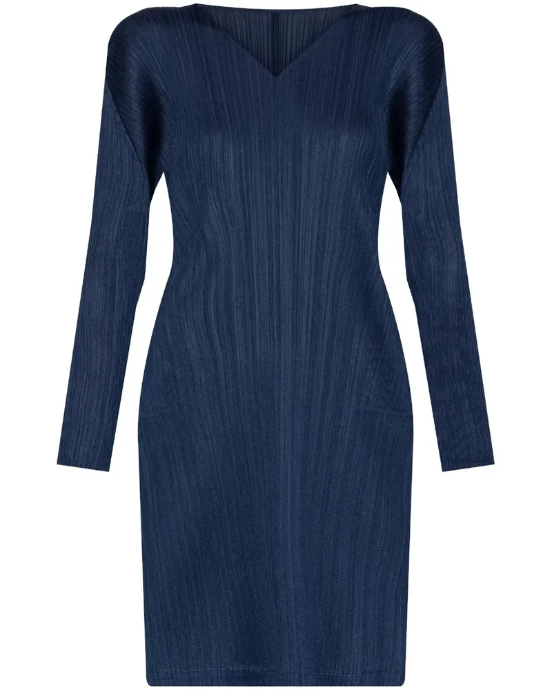 Issey Miyake Kleid mit Falten - Blau Blau