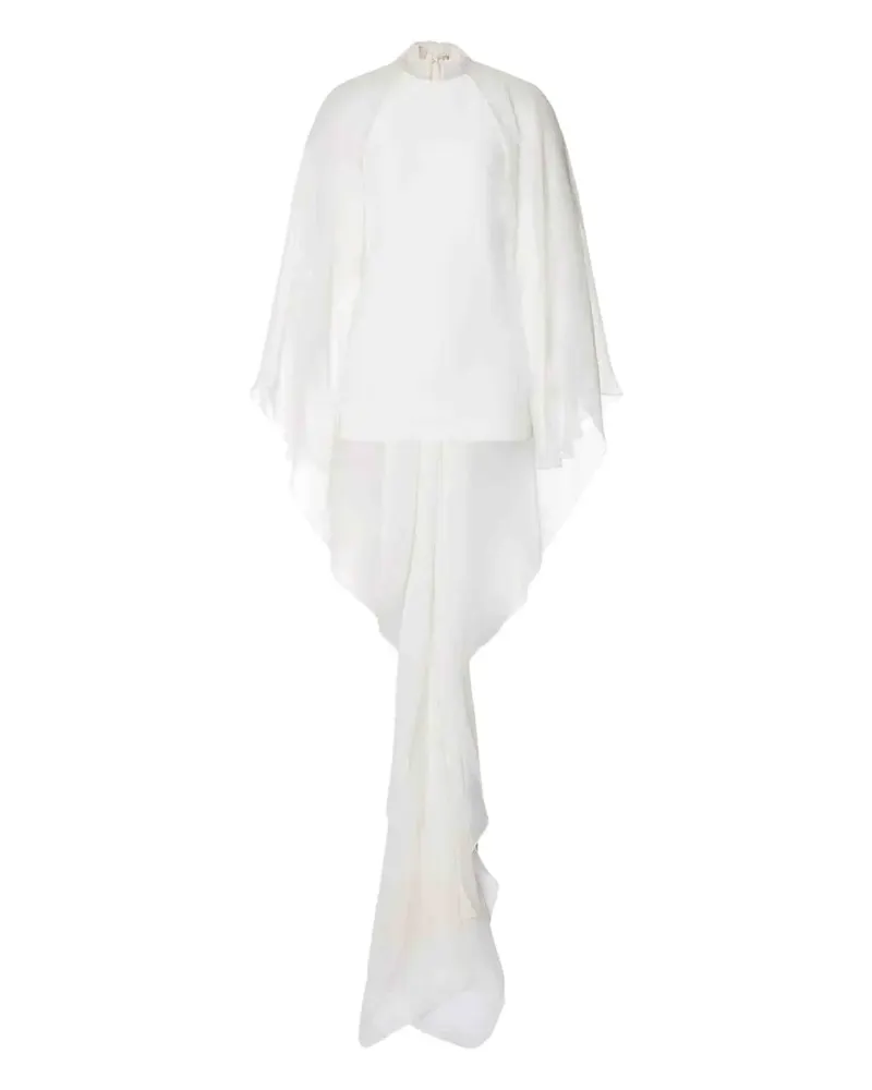 Alberta Ferretti Drapierte Bluse - Weiß Weiß