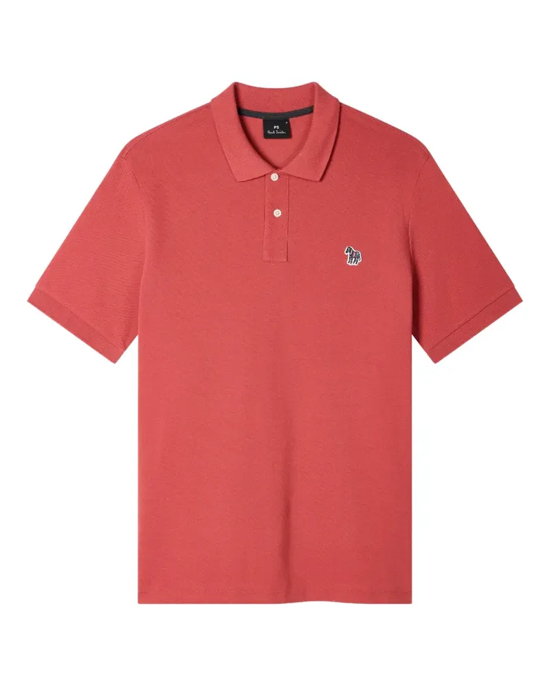 Paul Smith zebra embroidered logo polo shirt - Rot Rot