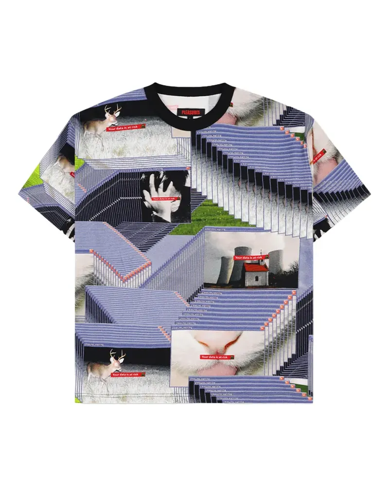 PLEASURES Crash Heavyweight T-Shirt - Blau Blau