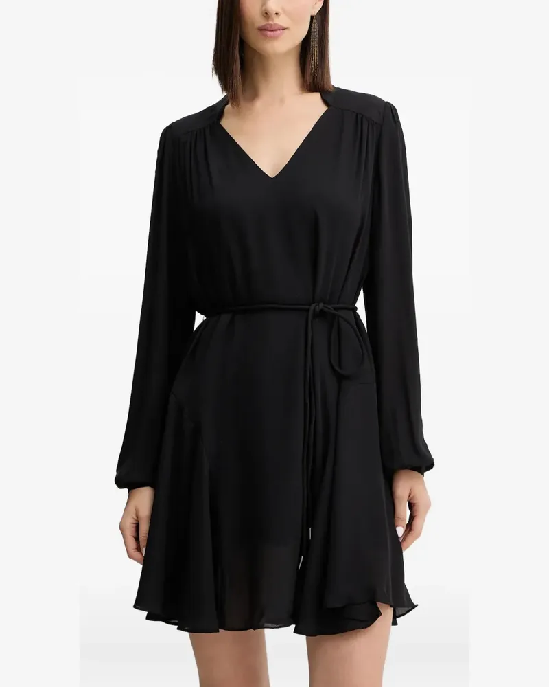 Guess Minikleid mit V-Ausschnitt - Schwarz Schwarz