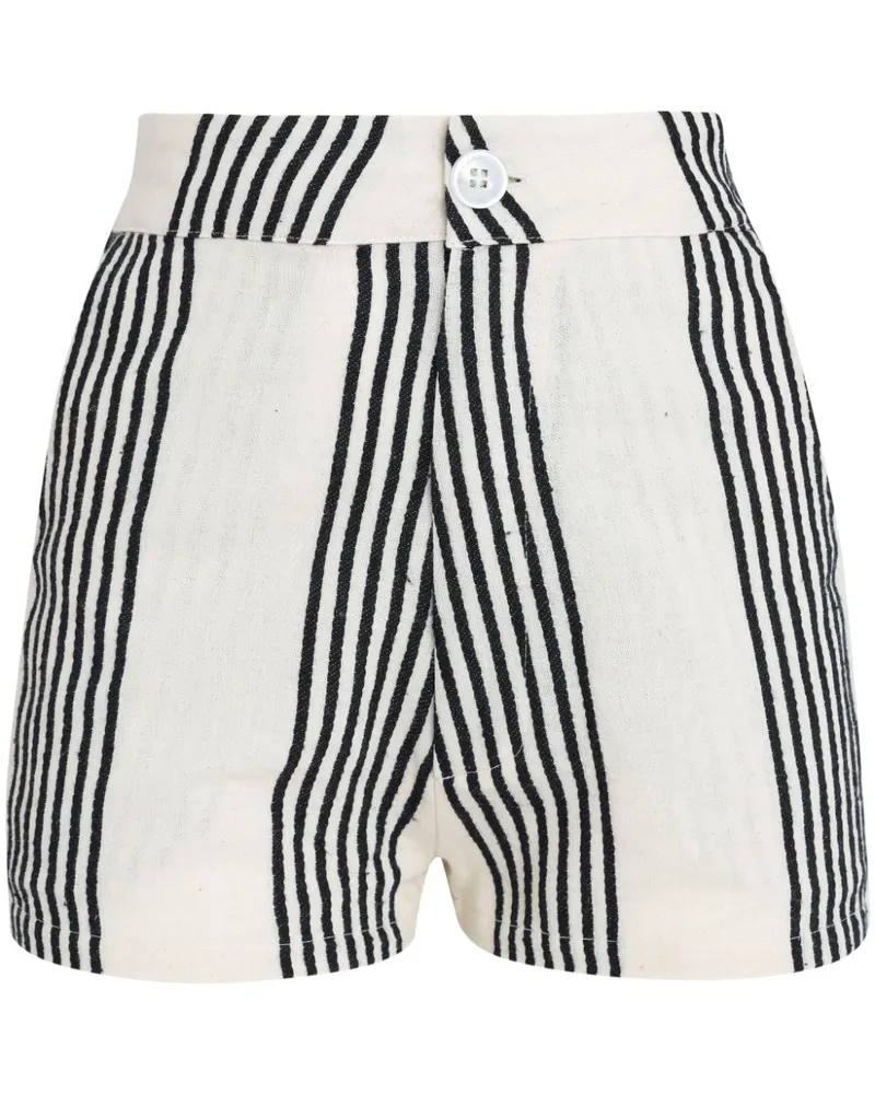 Amir Slama Gestreifte Shorts - Weiß Weiß