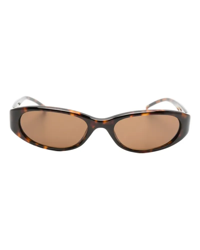 CHIMI tortoiseshell-effect rectangle-frame sunglasses - Braun Braun