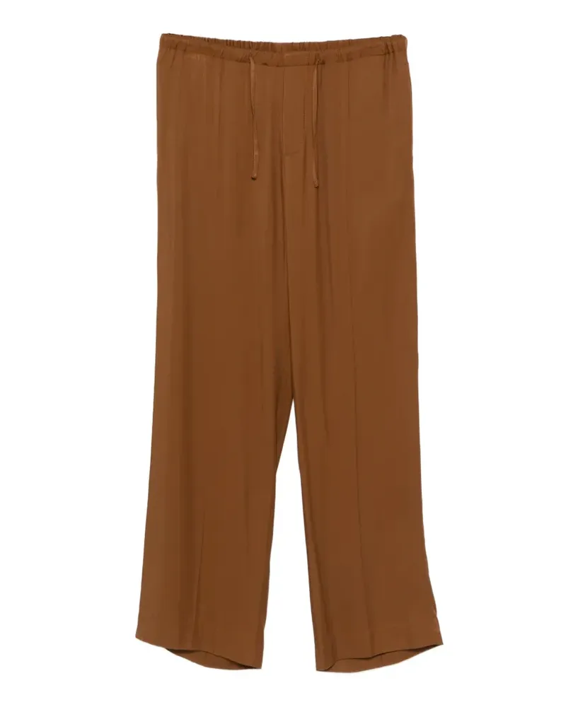 Sandro Wide-Leg-Hose mit Kordelzug - Braun Braun