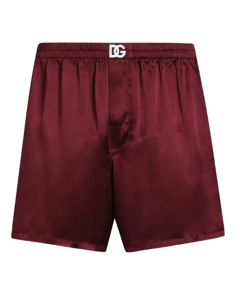 Dolce & Gabbana Boxershorts aus Seidensatin - Rot Rot