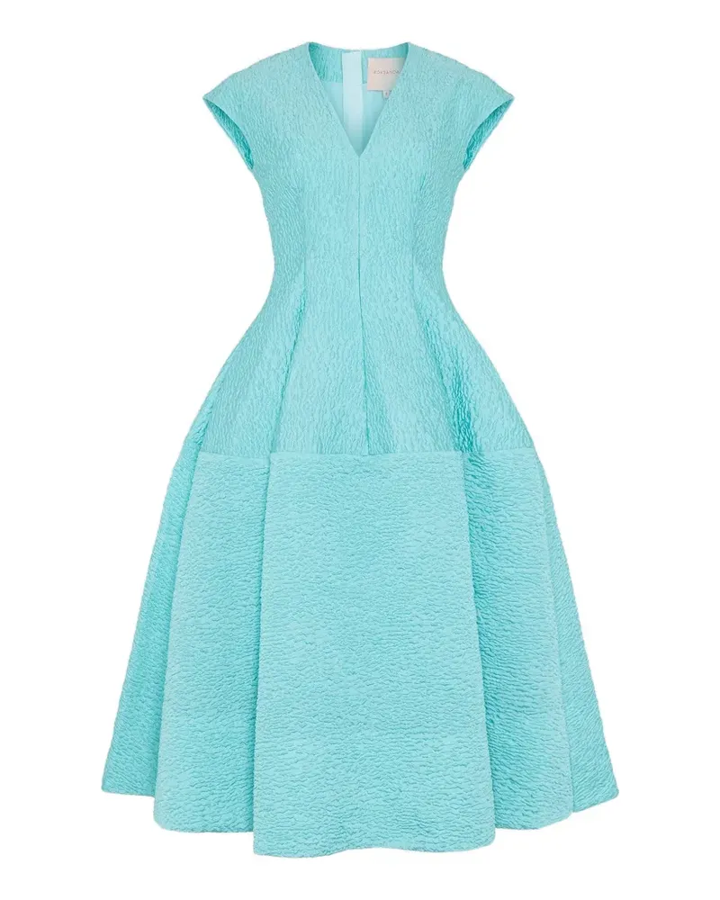 Roksanda Ilincic Kova textured-finish midi dress - Blau Blau