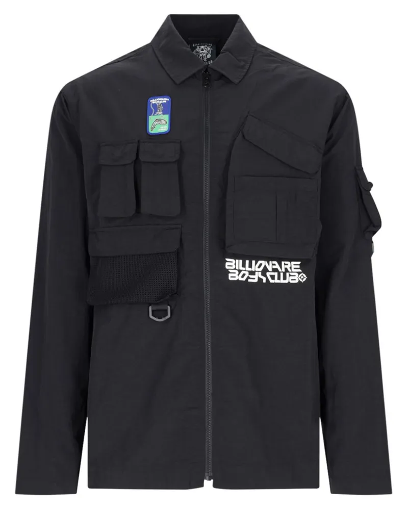 Billionaire Boys Club Hemdjacke mit aufgesetzten Taschen - Schwarz Schwarz